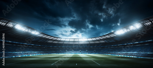 Soccer football stadium with floodlights © MUS_GRAPHIC