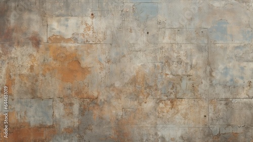 Old brown gray rusty vintage worn shabby patchwork motif wall texture.