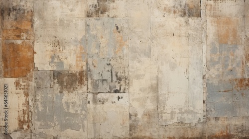Wallpaper Mural Old brown gray rusty vintage worn shabby patchwork motif wall texture. Torontodigital.ca