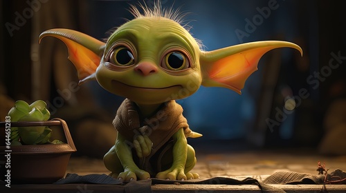 adorable cartoon gremlin