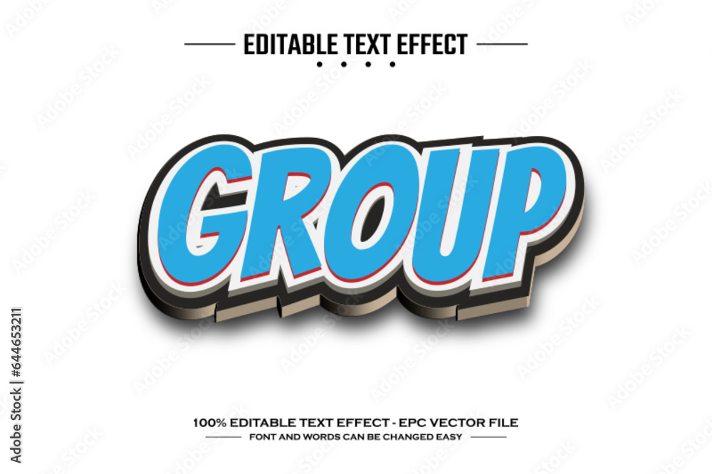 Group 3D editable text effect template Group 3D editable text effect template