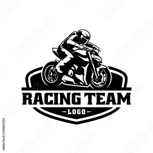 Super bike racing logo vector illustration