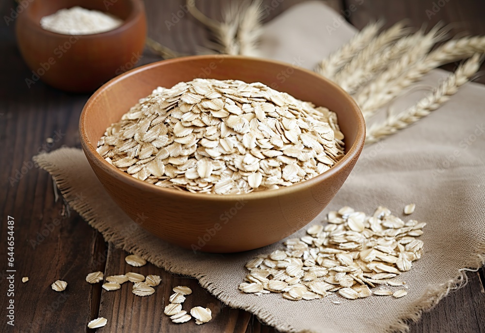 Bowl of oat flakes Bowl of oat flakes
