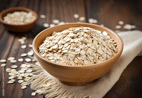 Bowl of oat flakes