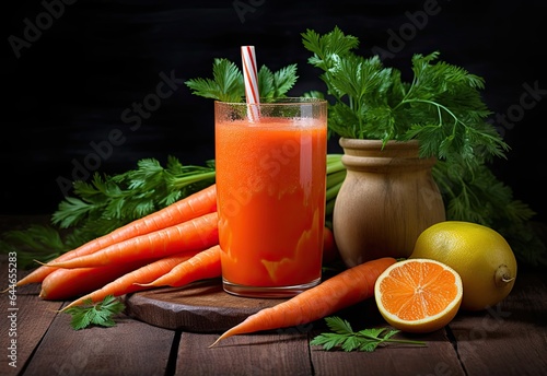 Fresh carrot juice