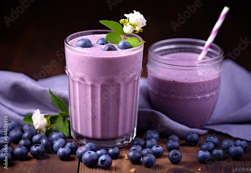 Healthy blueberry smoothie