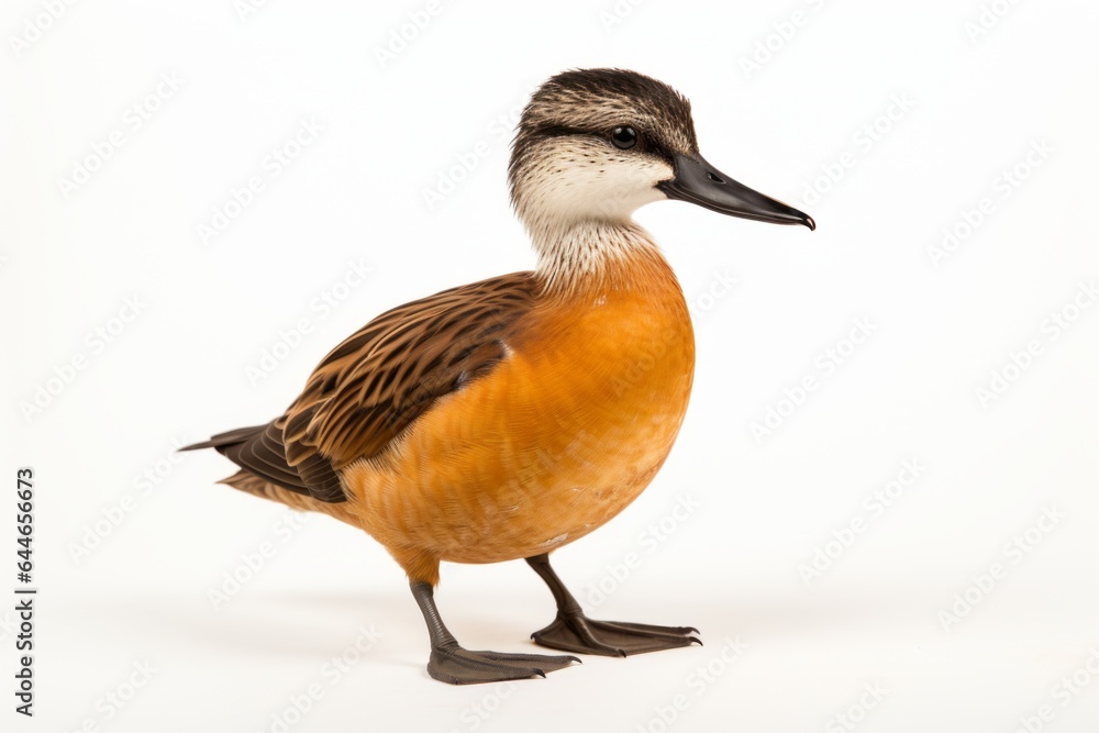 Close-up studio portrait of a bird Ruddy Duck Oxyura jamaicensis. Blank for design Close-up studio portrait of a bird Ruddy Duck Oxyura jamaicensis. Blank for design