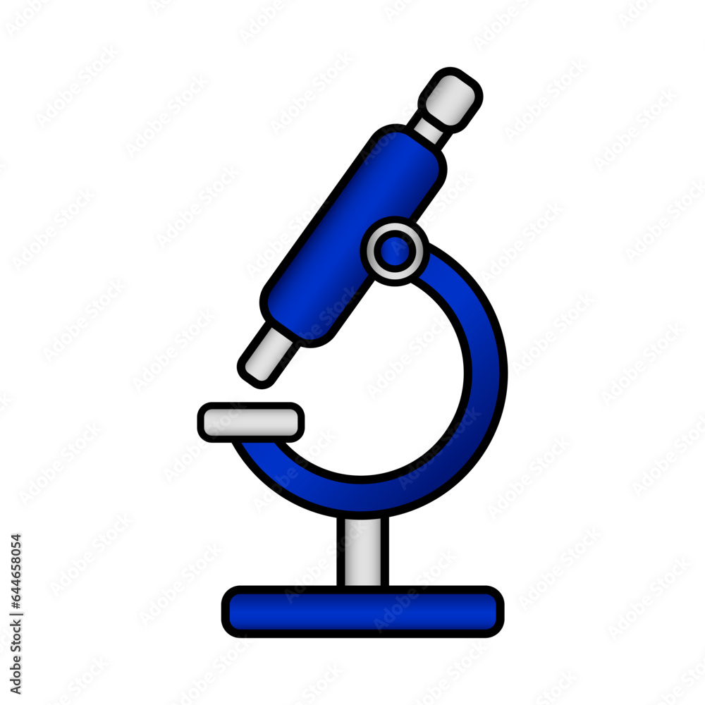 Fototapeta premium Microscope icon on white.