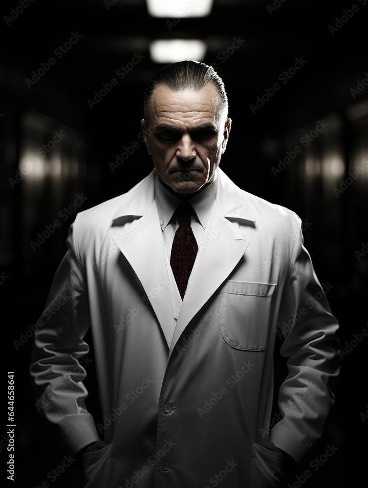 Obraz premium Portrait shot of men scientist while inside test laboratory. 