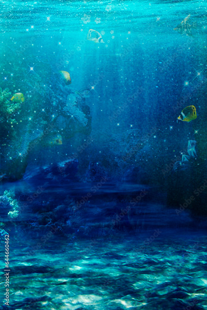 Fototapeta premium Underwater sea floor