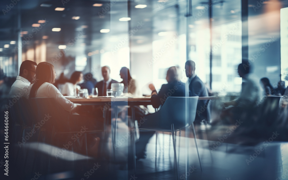 Blurred soft of people meeting at table business people talking in modern office Blurred soft of people meeting at table business people talking in modern office