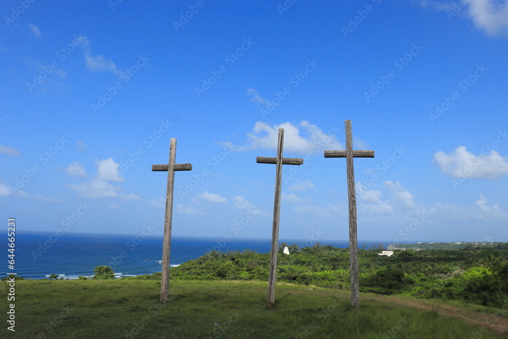 Three Wooded Crosses Pothouse Hill St. John Three Wooded Crosses Pothouse Hill St. John