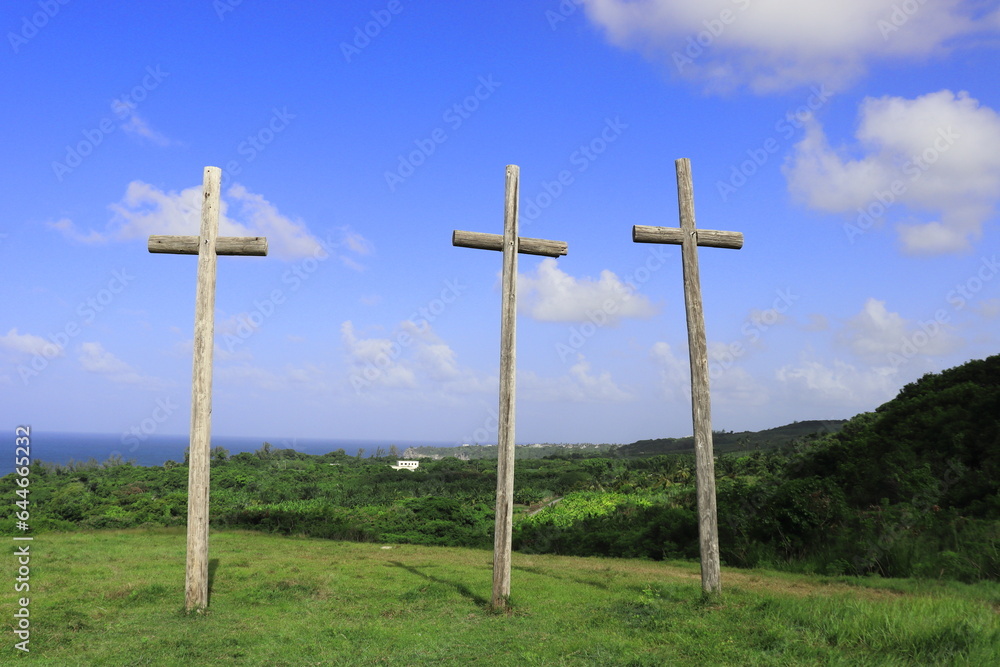 Three Wooded Crosses Pothouse Hill St. John Three Wooded Crosses Pothouse Hill St. John
