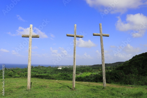 Three Wooded Crosses Pothouse Hill St. John
