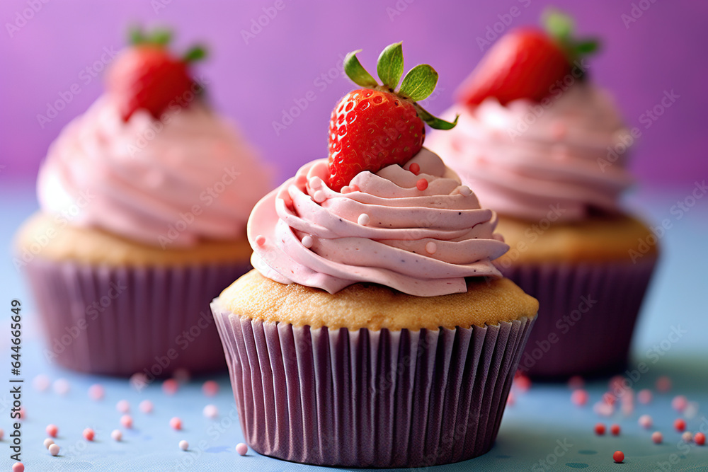 Sweet Celebration: Pink Strawberry Cupcakes for Mother's Day