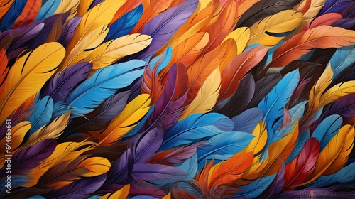 Wallpaper Mural Artistic composition with creatively designed feather background. Torontodigital.ca
