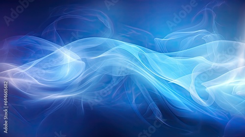 An image of unearthly smoke swirling softly against a bright blue background.