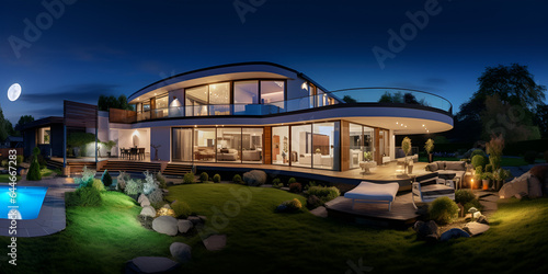 Super modern luxury house professional design exterior  © Umair