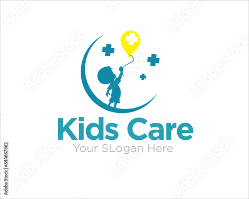 child kids care logo designs simple modern