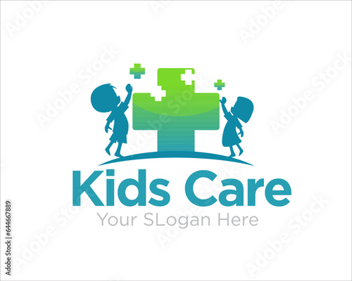 kids health care logo designs for clinic or medical service