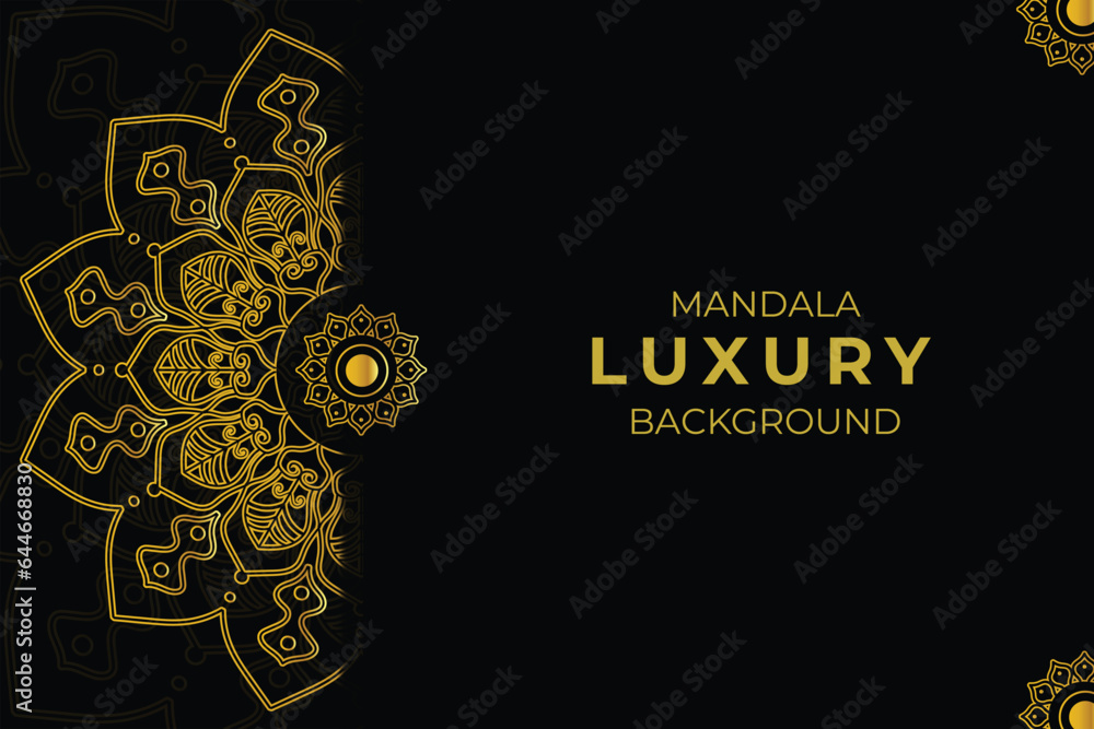 Obraz premium Vector luxury mandala background with golden arabesque pattern arabic islamic east style