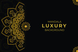 Vector luxury mandala background with golden arabesque pattern arabic islamic east style