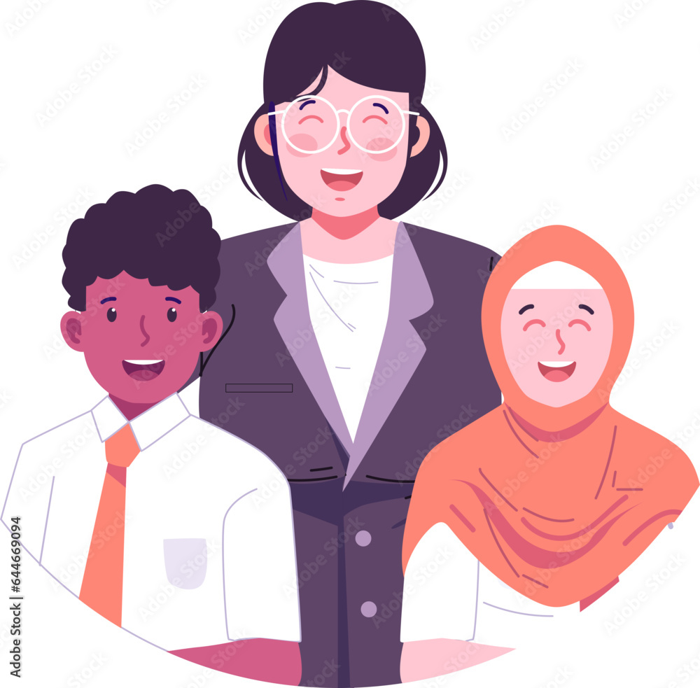 Teacher's Day Character illustration Teacher's Day Character illustration