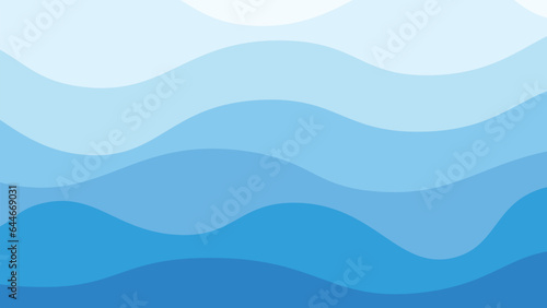 papercut style sea wave pattern background