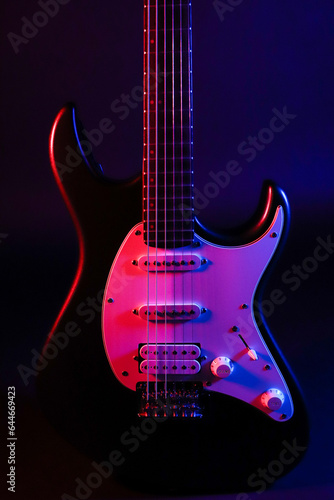 Beautiful colorful electric guitar rock