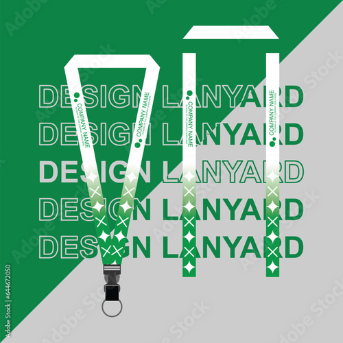 Vector lanyard business template for employee or staff in office, startup and company