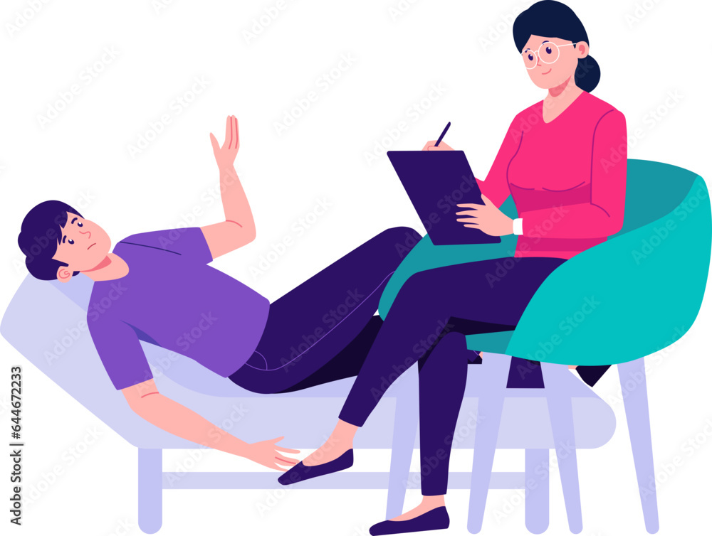 Fototapeta premium Mental Health Character Illustrasion