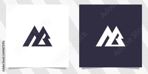 letter mb bm logo design