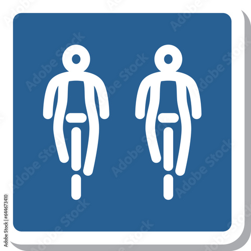 シンプルな標識のステッカー単品イラスト　並進可