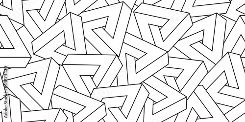 black white triangle illusion seamless pattern