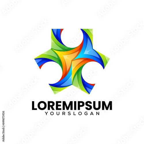 colorful abstract icon logo design