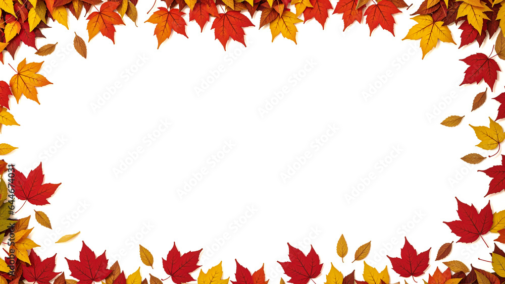 Obraz premium Autumn Leaves Border
