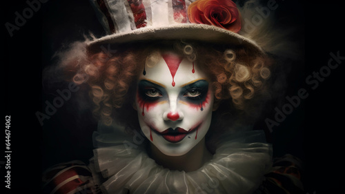  SCARY CLOWN WOMAN HALLOWEEN