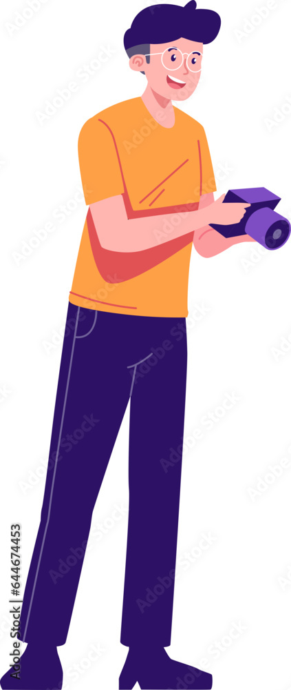 Obraz premium Photography Day Character Illustration