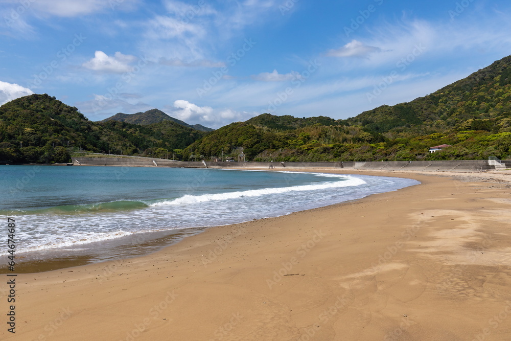 Landscape of tainohama beach  ( minami town, tokushima, shikoku, japan )