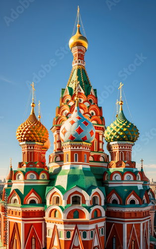 The domes of saint basil's church in Moscow.