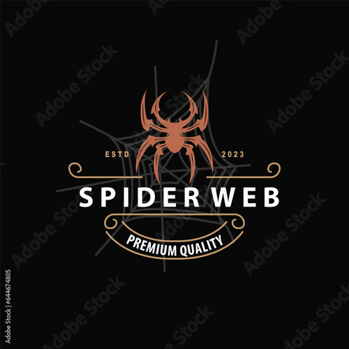 Spider Insect Logo Simple Design Vector Illustration Template