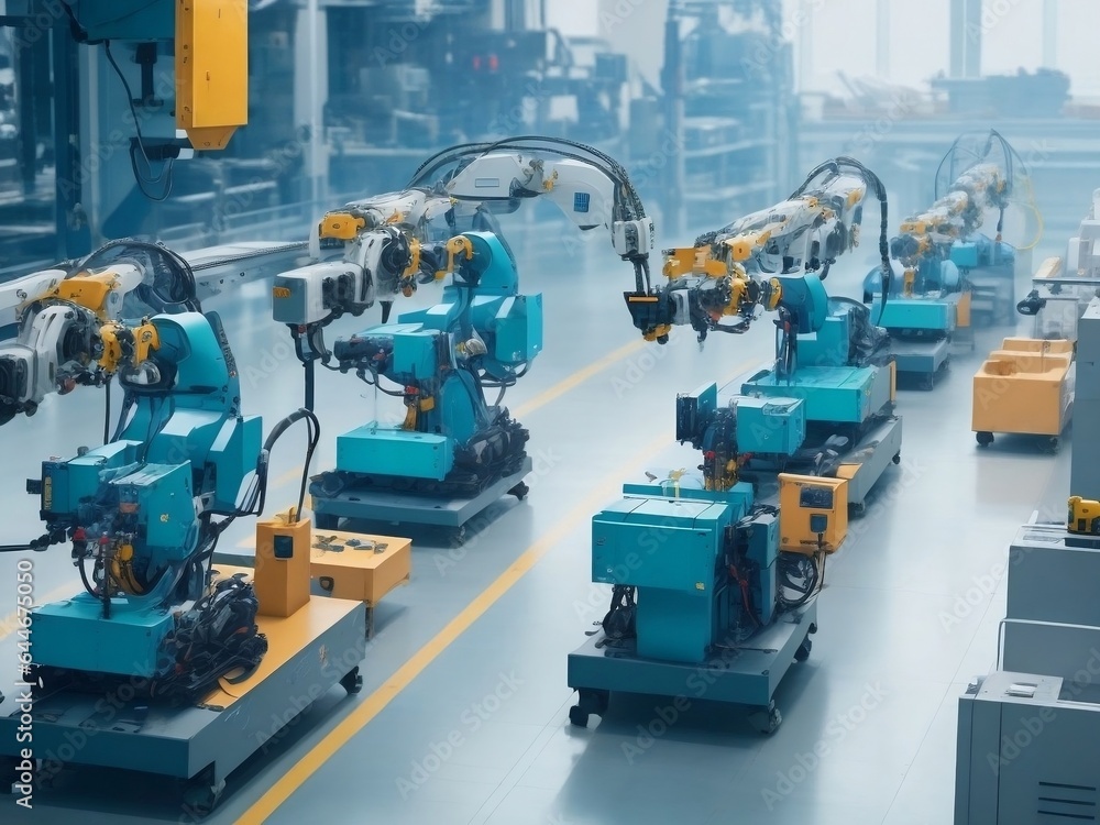 Robotic Manufacturing. AI-generated