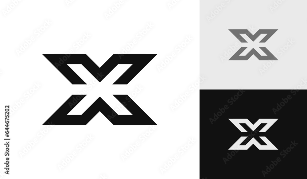 Letter X initial monogram logo design Letter X initial monogram logo design