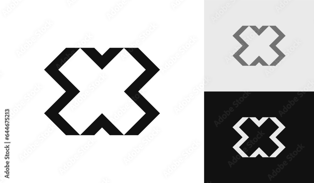 Simple letter X initial monogram logo design Simple letter X initial monogram logo design