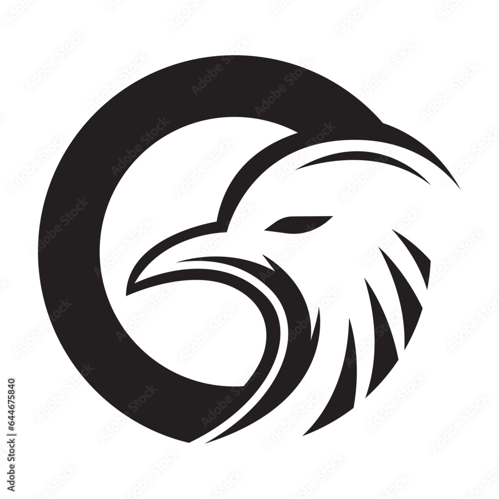 Naklejka premium Eagle logo template vector icon design