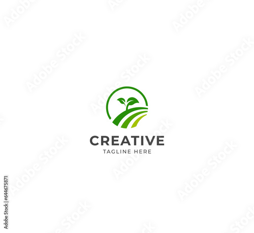 Agriculture logo and farming logo. Agribusiness, Eco-farm and rural country, vector design. Farm industries and agronomy logo design.