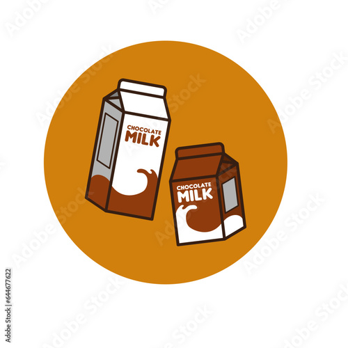 Chocolate milk with two variant packages, small and medium