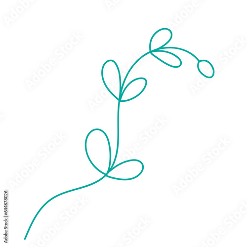 tiny plant hand drawing doodle line
