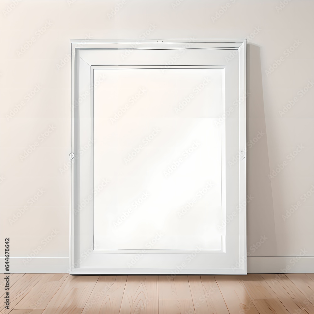 mockup, The white frame on the wall. room Interior no. 66 -Generative AI. mockup, The white frame on the wall. room Interior no. 66 -Generative AI.