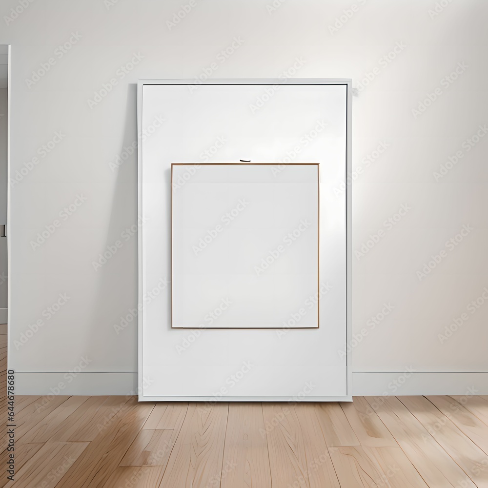 mockup, The white frame on the wall. room Interior no. 38 -Generative AI. mockup, The white frame on the wall. room Interior no. 38 -Generative AI.